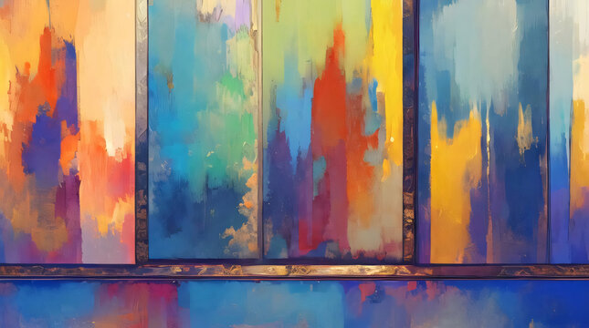 Palette multicolores style bois