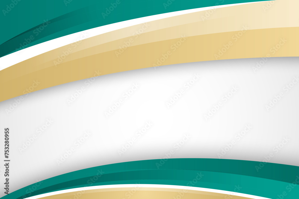 Poster abstract curve background with vector illustration design. combinatin green, brown, white and grey c