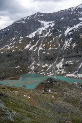 The Pasterze glacier with Grossglockner mountains massif - 753284308