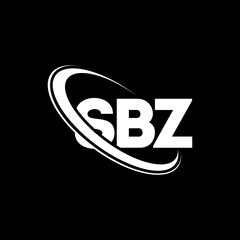 SBZ logo. SBZ letter. SBZ letter logo design. Intitials SBZ logo linked with circle and uppercase monogram logo. SBZ typography for technology, business and real estate brand.