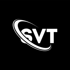 SVT logo. SVT letter. SVT letter logo design. Initials SVT logo linked with circle and uppercase monogram logo. SVT typography for technology, business and real estate brand.