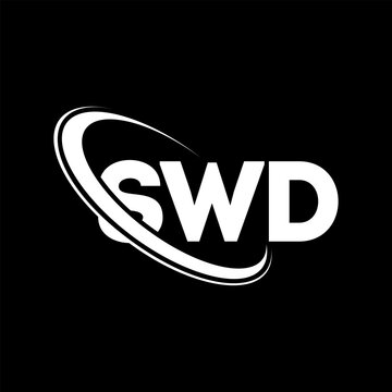 SWD logo. SWD letter. SWD letter logo design. Initials SWD logo linked with circle and uppercase monogram logo. SWD typography for technology, business and real estate brand.