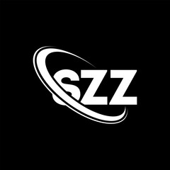 SZZ logo. SZZ letter. SZZ letter logo design. Initials SZZ logo linked with circle and uppercase monogram logo. SZZ typography for technology, business and real estate brand.