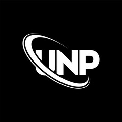 UNP logo. UNP letter. UNP letter logo design. Initials UNP logo linked with circle and uppercase monogram logo. UNP typography for technology, business and real estate brand.