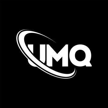 UMQ logo. UMQ letter. UMQ letter logo design. Initials UMQ logo linked with circle and uppercase monogram logo. UMQ typography for technology, business and real estate brand.