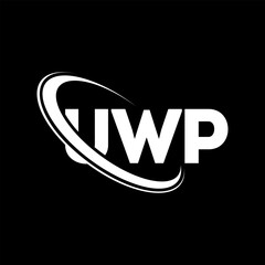Fototapeta na wymiar UWP logo. UWP letter. UWP letter logo design. Initials UWP logo linked with circle and uppercase monogram logo. UWP typography for technology, business and real estate brand.