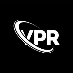 VPR logo. VPR letter. VPR letter logo design. Initials VPR logo linked with circle and uppercase monogram logo. VPR typography for technology, business and real estate brand.