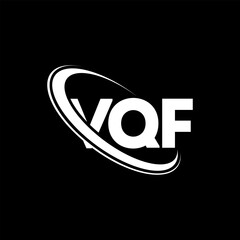 VQF logo. VQF letter. VQF letter logo design. Initials VQF logo linked with circle and uppercase monogram logo. VQF typography for technology, business and real estate brand.