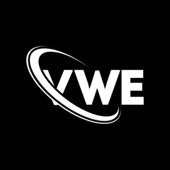 VWE logo. VWE letter. VWE letter logo design. Initials VWE logo linked with circle and uppercase monogram logo. VWE typography for technology, business and real estate brand.
