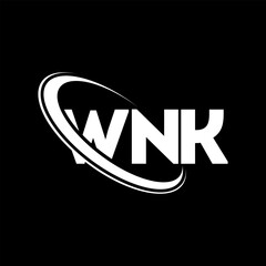 WNK logo. WNK letter. WNK letter logo design. Initials WNK logo linked with circle and uppercase monogram logo. WNK typography for technology, business and real estate brand.