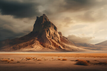 Fototapeta na wymiar Desert Hill, mountain in the desert, sandstone mountain in the desert, desert