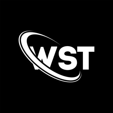 WST logo. WST letter. WST letter logo design. Initials WST logo linked with circle and uppercase monogram logo. WST typography for technology, business and real estate brand.