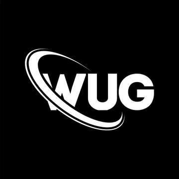 WUG logo. WUG letter. WUG letter logo design. Initials WUG logo linked with circle and uppercase monogram logo. WUG typography for technology, business and real estate brand.