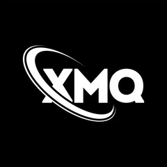 XMQ logo. XMQ letter. XMQ letter logo design. Initials XMQ logo linked with circle and uppercase monogram logo. XMQ typography for technology, business and real estate brand.