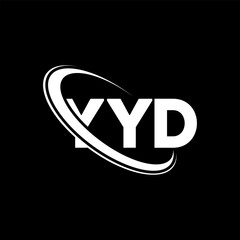 YYD logo. YYD letter. YYD letter logo design. Initials YYD logo linked with circle and uppercase monogram logo. YYD typography for technology, business and real estate brand.