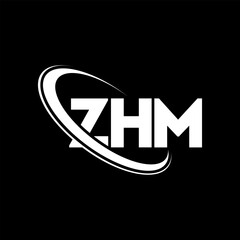 ZHM logo. ZHM letter. ZHM letter logo design. Initials ZHM logo linked with circle and uppercase monogram logo. ZHM typography for technology, business and real estate brand.