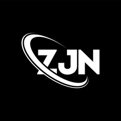 ZJN logo. ZJN letter. ZJN letter logo design. Initials ZJN logo linked with circle and uppercase monogram logo. ZJN typography for technology, business and real estate brand.