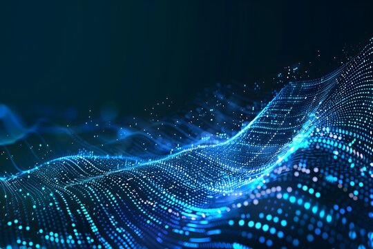 Concept design of Big Data for Presentation and Analytical Information. Abstract Illustration of High Speed Data transfer. Data Human Technology and Artificial Intelligence futuristic background