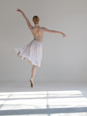 Beautiful ballerina in Motion, Femininity , Grace and Freedom of Expression concept. Soft focus.
