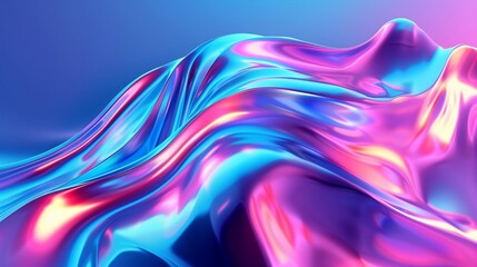 abstract background with neon waves