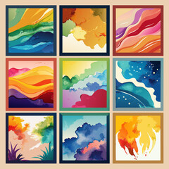 Obraz premium Abstract Watercolor Backgrounds 