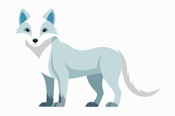 Polar Fox Vector Art On a Clean Background 