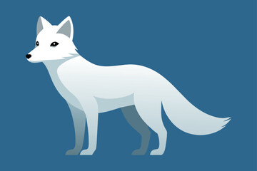 Polar Fox Vector Art On a Clean Background 
