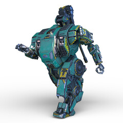 Fototapeta premium 戦闘ロボット 3DCGレンダリング