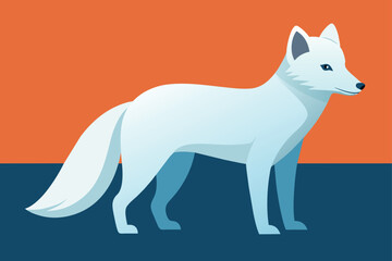 Polar Fox Vector Art On a Clean Background 