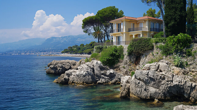 AI-Generated Luxurious Seaside Villa in French Riviera