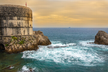 Dubrovnik - widok na morze adriatyckie - Adriatyk - obrazy, fototapety, plakaty