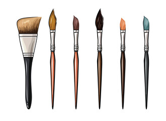 paintbrush vector illustration isolated on white background. 
