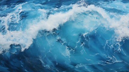 Fototapeta na wymiar Captivating Blue Ocean Waves and Foamy Sea Texture.