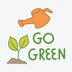 Cute Go Green Illustration
