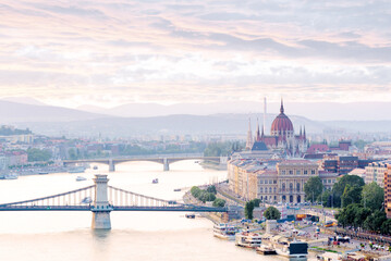 Budapest panorama featuring Danube river