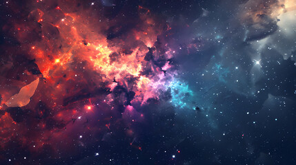 Naklejka premium Abstract geometric background - Space galaxy design