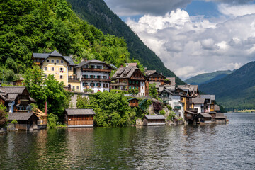 Fototapeta na wymiar Hallstatt village in Austrian Alps.