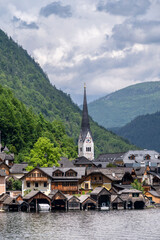 Hallstatt village in Austrian Alps. - 753305164