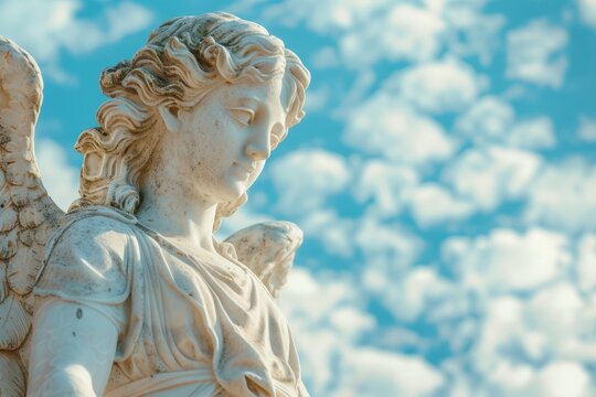 Angel statue against the sky