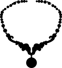 necklace vector illustration isolated on transparent background. 