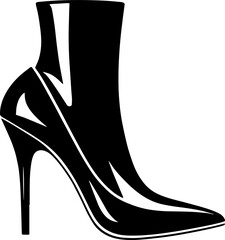Ladies fashion shoes icon isolated on white background