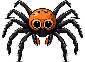 spider illustration isolated on transparent background. 
