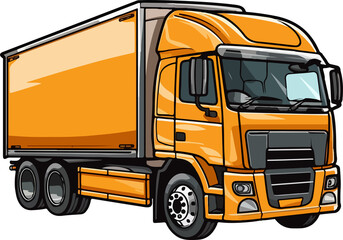 truck illustration isolated on transparent background. 

