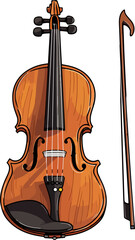 violin vector illustration isolated on transparent background. 
