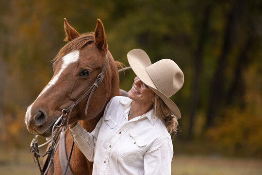 Cowgirl and her horse