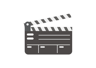 Clapper board. Simple flat illustration.