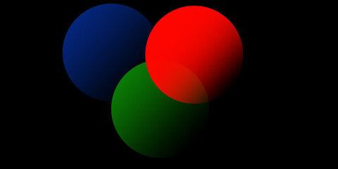 3d render of a sphere, red, blue, green design wallpaper