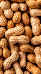 Whole Peanuts in Shells Close-Up Beer Nuts Background Wallpaper