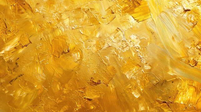 Abstract art prints Abstract art print, gold material. Freehand oil painting on canvas. brush strokes of paint Modern art. - Powered by Adobe
