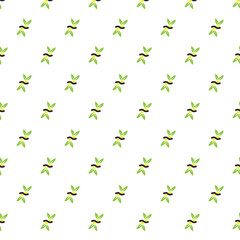 Seamless pattern with leaf